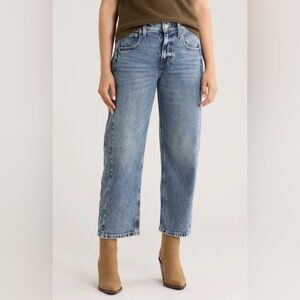 Lucky Brand Avondale Blue Denim Barrel Leg Jeans Ankle Casual Spring Size 14